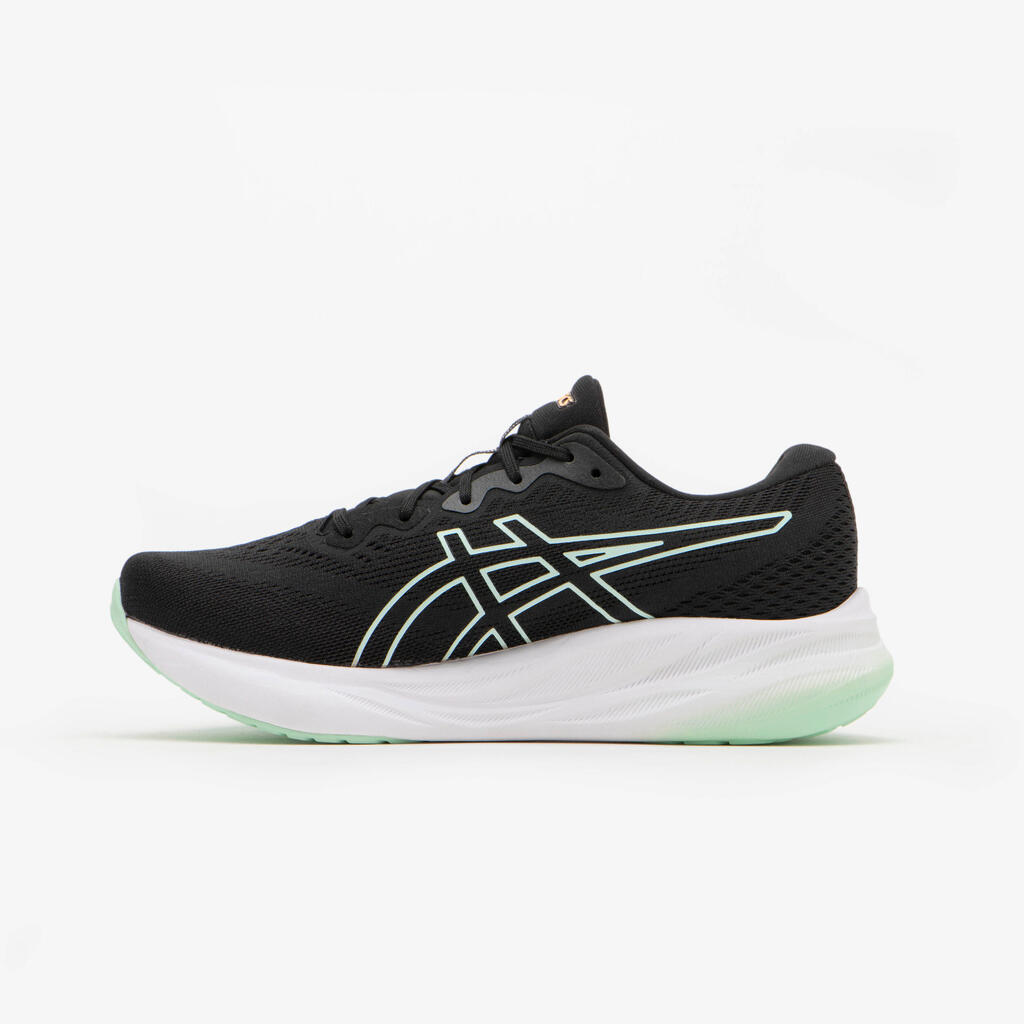 WOMAN'S ASICS GEL-PULSE 15 RUNNING SHOES - BLACK GREEN